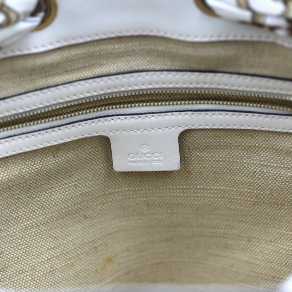 Gucci Monogram White and Gold Scarf Bag - Picture 7 of 11